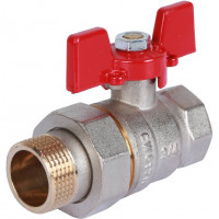 Кран шаровой с американкой ВР/НР 3/4", ручка бабочка ROMMER