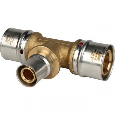 Тройник переходной 32х20х32 для металлопластиковых труб, прессовой STOUT SFP-0005-322032