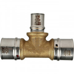 Тройник переходной 32х20х32 для металлопластиковых труб, прессовой STOUT SFP-0005-322032