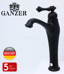 Смеситель для раковины-чаши GANZER GZ77013-C, черный
