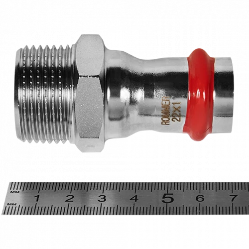 Переходник ROMMER НР 22 мм x 1" из нержавеющей стали, RSS-0021-000221