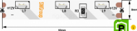 Лента светодиодная стандарт 315, 60 LED/м, 4,8 Вт/м, 12В , IP20, Цвет: Теплый белый