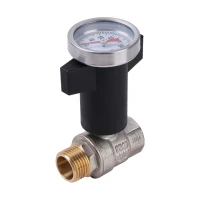 Кран шаровой c термометром ZEISSLER 3/4" ВР/НР, ручка пластмассовая