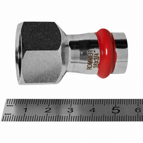 Переходник ВПр-ВР 18х3/4" из стали нержавеющей, прессовой ROMMER