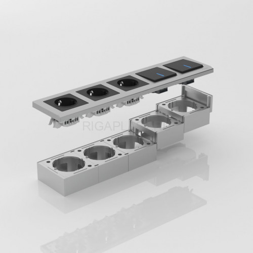 Коробка для накладного монтажа Werkel (серебряный) W8000006