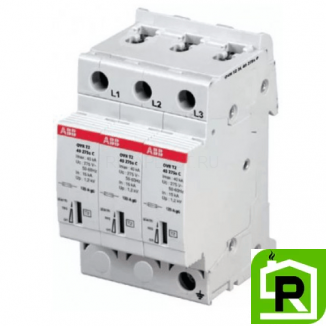Ограничитель перенапряжения ABB OVR T2 3P 70 275s P TS