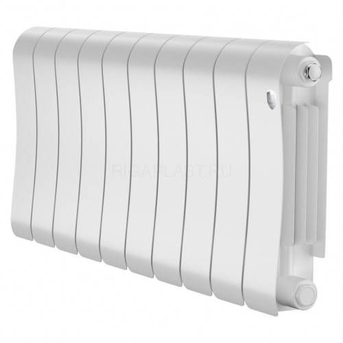 Радиатор биметаллический Royal Thermo Infinity 300 Bianco Traffico 10 секций, боковое подключение