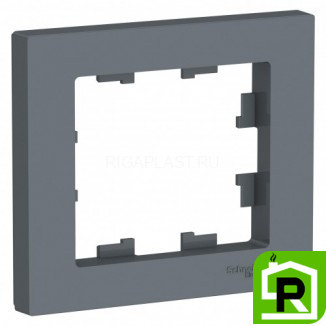Рамка 1-ая (одинарная), Грифель, серия Atlas Design, Schneider Electric