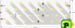 Лента светодиодная LUMKER, 2835, 280 LED/м, 26 Вт/м, 24В, IP33, Теплый белый (3000K)
