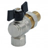 Кран шаровой с американкой угловой 1/2", бабочка Millennium