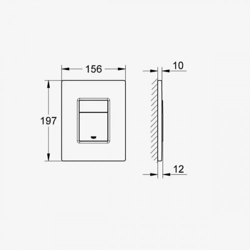 Инсталляция для унитаза GROHE Rapid SL 3 в 1 с панелью смыва VRQ66-4G овальный, графит