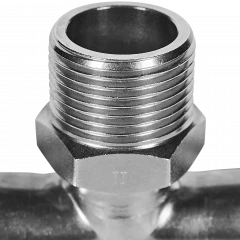 Тройник-переходник ROMMER НР 18 мм x 3/4" из нержавеющей стали, RSS-0016-001834