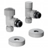 Набор термостатический угловой 1/2" Royal Thermo Design Pro 15мм М30х1,5 (Белый)