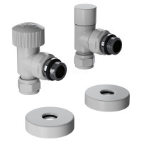 Набор термостатический угловой 1/2" Royal Thermo Design Pro 15мм М30х1,5 (Белый)