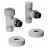 Набор термостатический угловой 1/2" Royal Thermo Design Pro 15мм М30х1,5 (Белый)