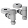 Набор термостатический угловой 1/2" Royal Thermo Design Pro 15мм М30х1,5 (Белый)