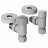 Набор термостатический угловой 1/2" Royal Thermo Design Pro 15мм М30х1,5 (Белый)