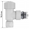 Набор термостатический угловой 1/2" Royal Thermo Design Pro 15мм М30х1,5 (Белый)