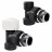 Набор термостатический угловой Royal Thermo Design 1/2" М30х1,5 (Черный)