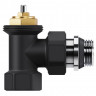 Набор термостатический угловой Royal Thermo Design 1/2" М30х1,5 (Черный)