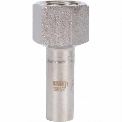 Вставка переходная ROMMER НПр-ВР 15 мм x 1/2" из нержавеющей стали, RSS-1023-001512