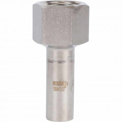 Вставка переходная ROMMER НПр-ВР 15 мм x 1/2" из нержавеющей стали, RSS-1023-001512