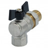 Кран шаровой с американкой угловой 3/4", бабочка Millennium