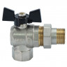 Кран шаровой с американкой угловой 3/4", бабочка Millennium
