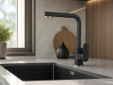 Смеситель для кухни HANSEN HL15084-C, с подключением к фильтру, черный