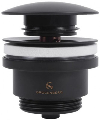 Донный клапан Grocenberg GB106 Черный матовый