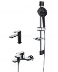 Душевой комплект 3 в 1 GANZER GZ21037-C, черный хром