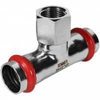 Тройник-переходник ROMMER ВР 22 мм x 1/2" из нержавеющей стали, RSS-0015-002212