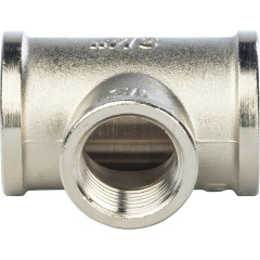 Тройник переходной STOUT ВВ 3/4"×1/2"×3/4", никелированный, SFT-0022-341234