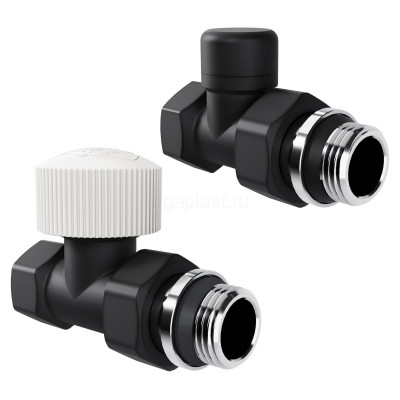 Набор термостатический прямой Royal Thermo Design 1/2" М30х1,5 (Черный)