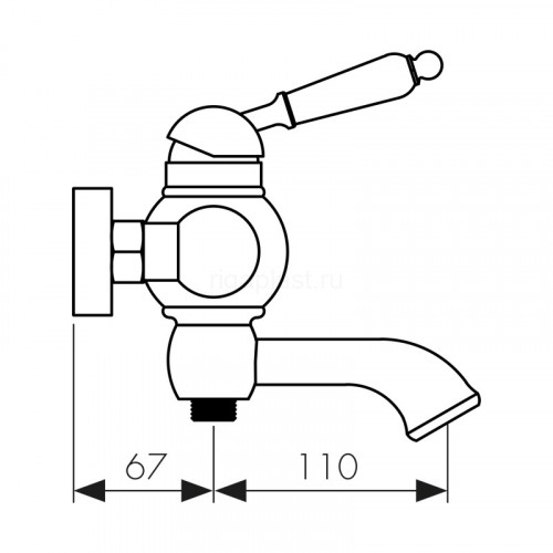 Смеситель для ванны Wood KAISER 61022