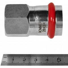 Переходник ROMMER ВР 28 мм x 3/4" из нержавеющей стали, RSS-0022-002834