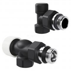 Набор термостатический осевой Royal Thermo Design 1/2" М30х1,5 (Черный)