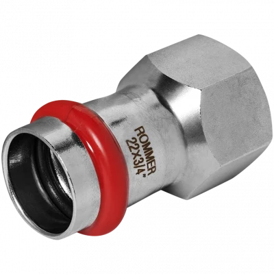 Переходник ВПр-ВР 22х3/4" из стали нержавеющей, прессовой ROMMER