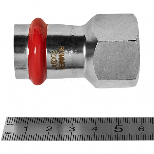 Переходник ВПр-ВР 22х3/4" из стали нержавеющей, прессовой ROMMER