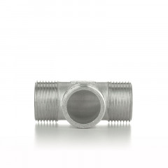 Тройник равнопроходной ELSEN ННН 1/2", латунь с оловянным покрытием (TIN), EBF06.12T