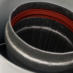 Элемент дымохода 60/100 труба коаксиальная телескопическая 470-750 мм, уплотнения и хомут STOUT