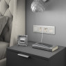Выключатель двухклавишный Werkel с подсветкой (перламутровый рифленый) W1120113