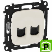 Розетка RJ45+RJ45 Legrand Valena Allure 753041+755429 Перламутр