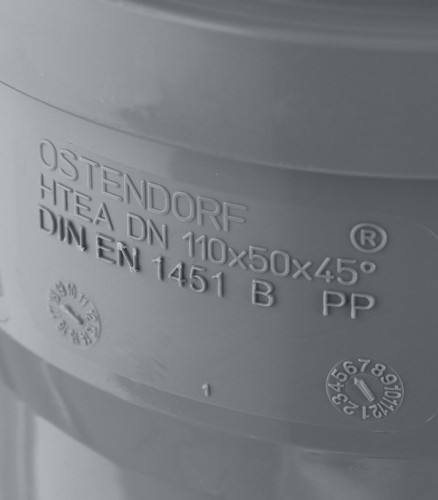 Тройник канализационный HTEA 110/50 на 45° Ostendorf 115220