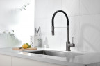 Смеситель для кухни GANZER GZ12127-QC, с гибким изливом, графит