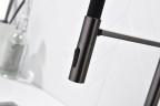 Смеситель для кухни GANZER GZ12127-QC, с гибким изливом, графит