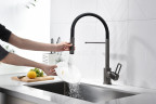 Смеситель для кухни GANZER GZ12127-QC, с гибким изливом, графит