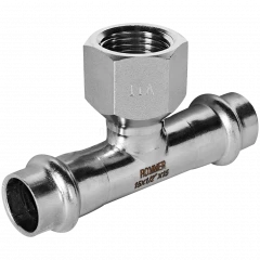 Тройник-переходник ROMMER ВР 15 мм x 1/2" из нержавеющей стали, RSS-0015-001512
