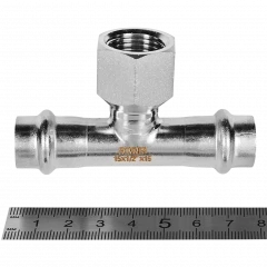 Тройник-переходник ROMMER ВР 15 мм x 1/2" из нержавеющей стали, RSS-0015-001512