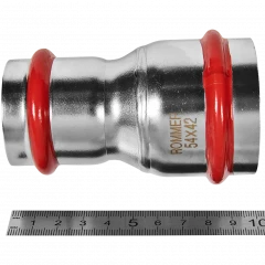 Муфта переходная ROMMER 54 x 42 мм из нержавеющей стали, RSS-0018-005442